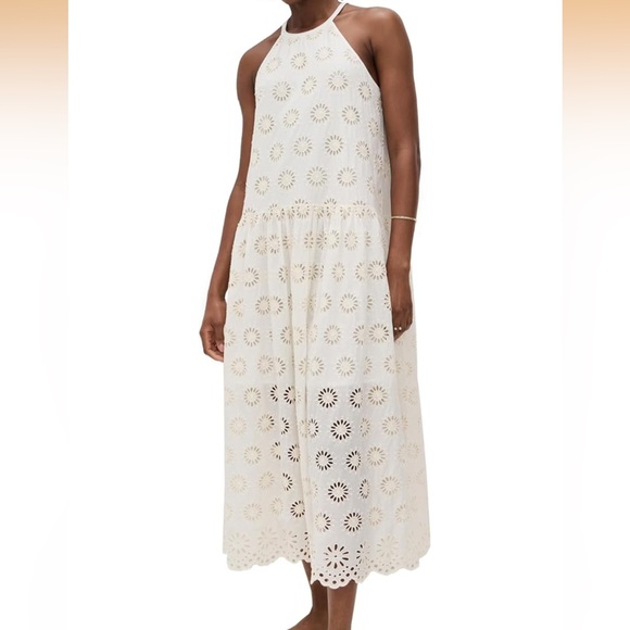 Madewell Dresses & Skirts - Madewell Embroidered Drop-Waist Maxi Dress Floral Eyelet Size Large bachelorette